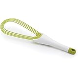 Joseph Joseph 2-in-1 Silicone 11.5-Inch Balloon and Flat Whisk, Twist, White and Green