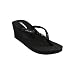 Soda Rhinestone Wedge Flip Flops Black