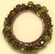 Bead Green Napkin Rings Set / 6