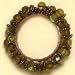 Bead Green Napkin Rings Set / 6