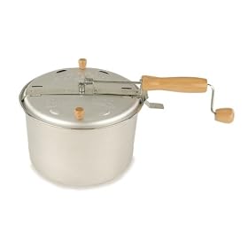 Back to Basics PC17551 Aluminum Stovetop 6-Quart Popcorn Popper