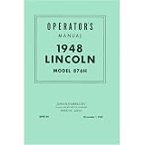1948 LINOCLN 4 Door Sedan Owners Manual User Guide by Lincoln