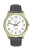 Buy Timex Men's T20491 Easy Reader Gold-Tone Black Leather Watch Best Price.