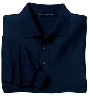 Port Authority - Silk Touch Long Sleeve Sport Shirt Navy-M
