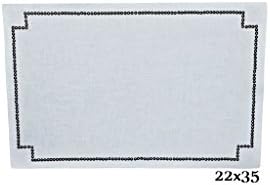 Linen Cork Board Pin Board with a Nail Head Design 22x35 by Pavona Interiors