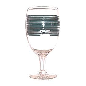 Fiesta Evergreen Stripe 16-ounce Glass Goblet by Fiestaware