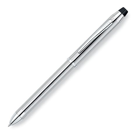 Cross Tech3 Lustrous Chrome Mutli-Function Pen with Black and Red Ball-Point Ink and .05mm Pencil