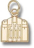Central Michigan Chippewas Solid 10K Gold Warriner Tower 3/8'' Pendant