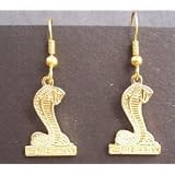 Shelby Cobra 3/4" Snake gold hook Earrings- Shelby Mustang GT 500