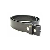 BELTMASTERS' MENS/WOMENS BLACK LEATHER BELT FOR BUCKLES MADE IN THE USA