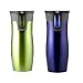 Double Wall Vacuum Insulated Travel Mugs (Contigo 2 Pack Blue and Green)