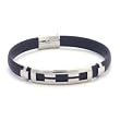 Stainless Steel And Rubber Bracelet