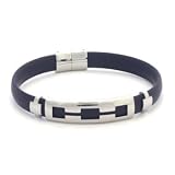 Stainless Steel And Rubber Bracelet