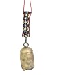 Camel Caravan Bell, Hanger Embroidered with Bright Colors and Cowry Shells, 20" long