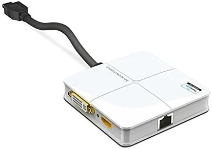 CredDeal SuperSpeed Mini USB3.0/2.0 to HDMI/DVI/VGA Adapter Dual Video Port with Gigabit Ethernet Adapter up to 2048x1152 (DisplayLink DL- 3700)- Support MAC OS, Windows 7/8/Vista