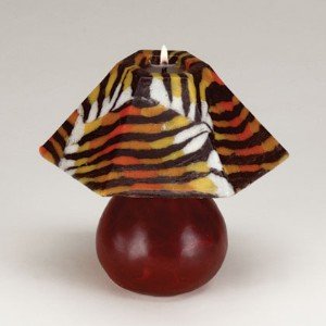 Mini Tiger Stripe Lamp Shade Candle - Style 34648