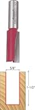 Freud 12-140 5/8-Inch Diameter by 1-1/2-Inch Double Flute Straight Router Bit with 1/2-Inch Shank