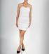 A & Co. Satin Pleats Tube Dress in White