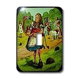 Scenes from the Past Magic Lantern Slide - Alice in Wonderland Golfing - Light Switch Covers - single toggle switch
