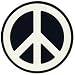 All Products : Peace Symbol Sticker, black & white, round, 4.5-inch diameter