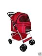 Classic Red 4 Wheel Pet Stroller
