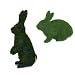 Green Piece Wire Art Moss Covered Rabbit Topiary