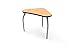 ELO Connect 4 desk w/ Fusion Maple laminate, 3 adjustable smooth silver legs