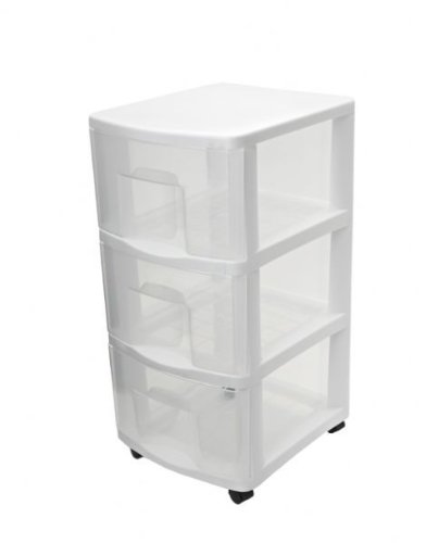 ETA hand2mind White Plastic Storage Unit 3-Drawer 23-3 4 H x 13 W x 15-1 4 DB000HM8GI4