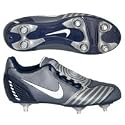 Nike Total90 Shoot II Soft Gound Football Boots - Obsidian/White/Silver - Kids
