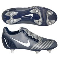 Nike Total90 Shoot II Soft Gound Football Boots - Obsidian/White/Silver - Kids