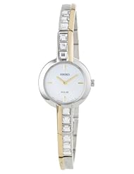 Seiko Womens SUP192 Dress Solar Square Crystals Japanese Quartz Watch