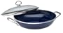 Chantal 3-1/2-Quart Enameled Gourmet Pan with Glass Lid, Blue
