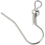 Leegoal Hypo Allergenic Stainless Steel Earring Hook (Silver,2cm,Pack of 200, 100Pairs)