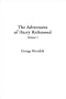 The Adventures of Harry Richmond, V1