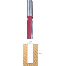 Freud 12-122 1/2-Inch Diameter by 1-1/2-InchDouble Flute Straight Router Bit with 1/2-Inch Shank