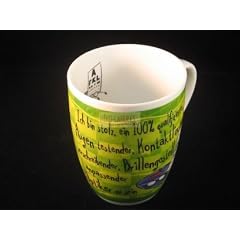 Becher mit Berufsbezeichnung und Hobbys " Optiker "