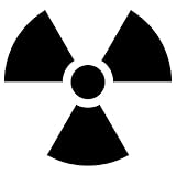 放射能マーク カッティングステッカー 大きめ【15cm】 黒