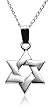 Sterling Silver Children's Star of David Pendant, 15"