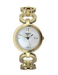 Tissot Pinky Mother of Pearl Dial Gold-plated Ladies Watch T0842103311700
