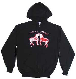 Cover image : BLOOD BROTHERS - Horses - Black Zip Up Hoodie