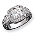 Sterling Silver CZ Antique Style Ring - Size 7 - JewelryWeb Sterling Silver CZ Antique Style Ring - Size 7 - JewelryWeb