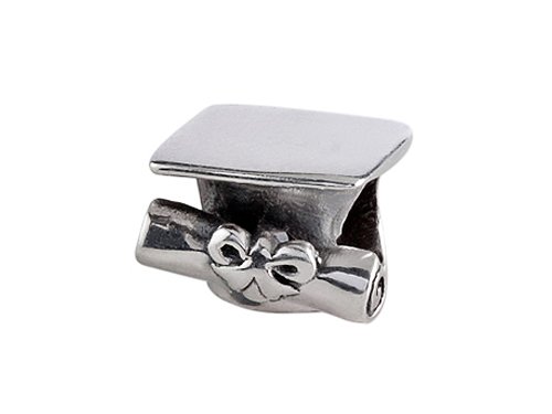 SilveRado(tm) MAU022 Sterling Silver Graduation Bead / Charm
