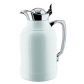 Alfi 30691221100 Opal White Lacquered Brass with Chrome 8-Cup Carafe