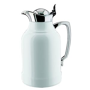 Alfi Opal White Lacquered Brass with Chrome Thermal Carafe, 8-Cup by Kaiser Bakeware Alfi