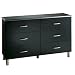 Black Onyx/Charcoal - Cosmos Double dresser (Black Onyx/Charcoal) (34"H x 16"W x 53"D)