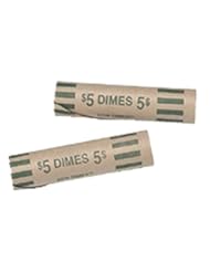 Preformed Coin Wrappers for 50 DIMES $5 Bag of 100