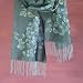 Silk and cotton shawl, 'Emerald Foliage' Image