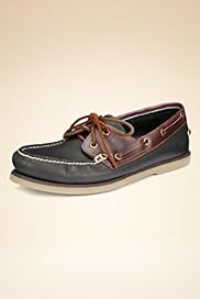 Leather Stain Defence Lace Up Boat Shoes with Silver Technology