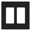 Lutron CW-2-BL Claro 2-Gang Wallplate, Black