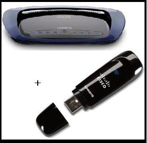 Linksys WRT610N Simultaneous Dual-N Band Wireless Router Bundled With Cisco-Linksys WUSB600N Dual-Band Wireless-N USB Network Adapter